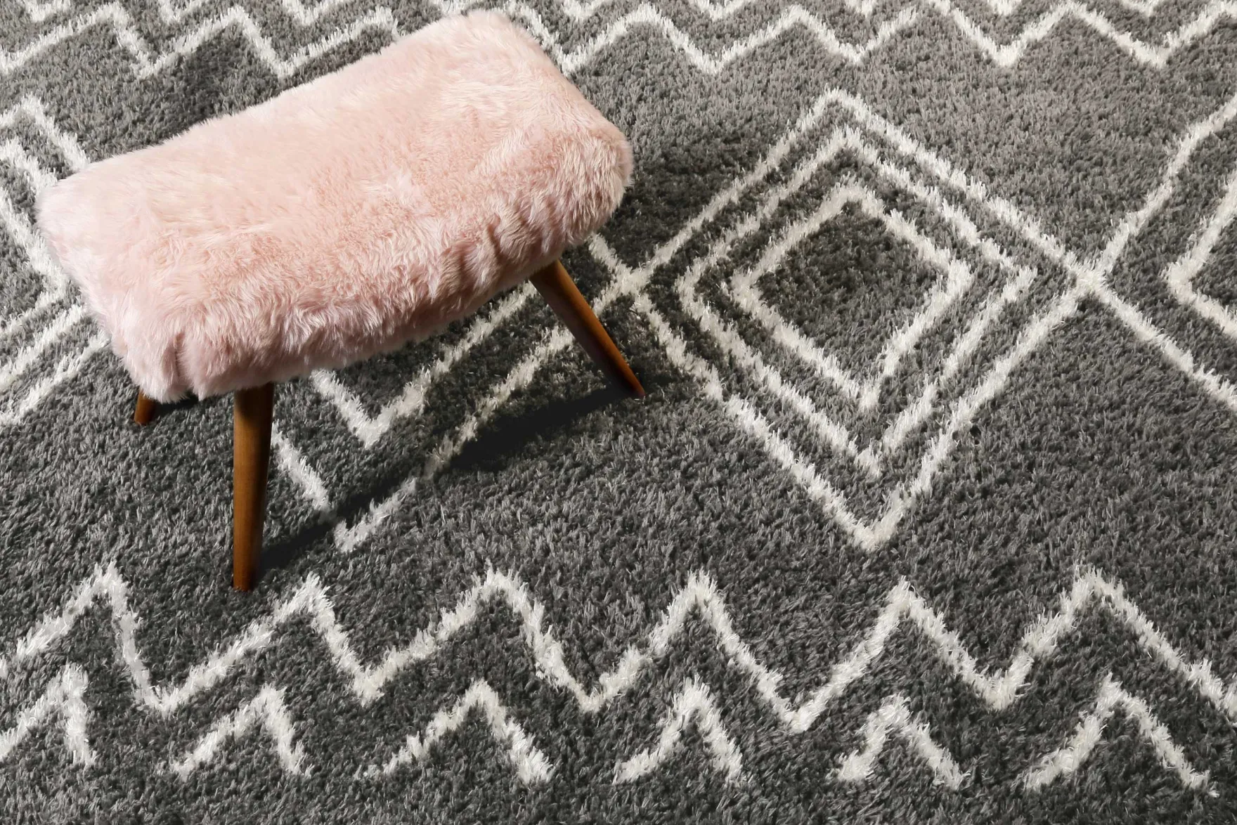 Teppich Grau Hochflor "Boho&Scandic Yagour" WECONhome