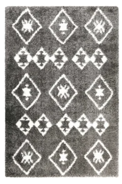 Teppich Grau Hochflor 