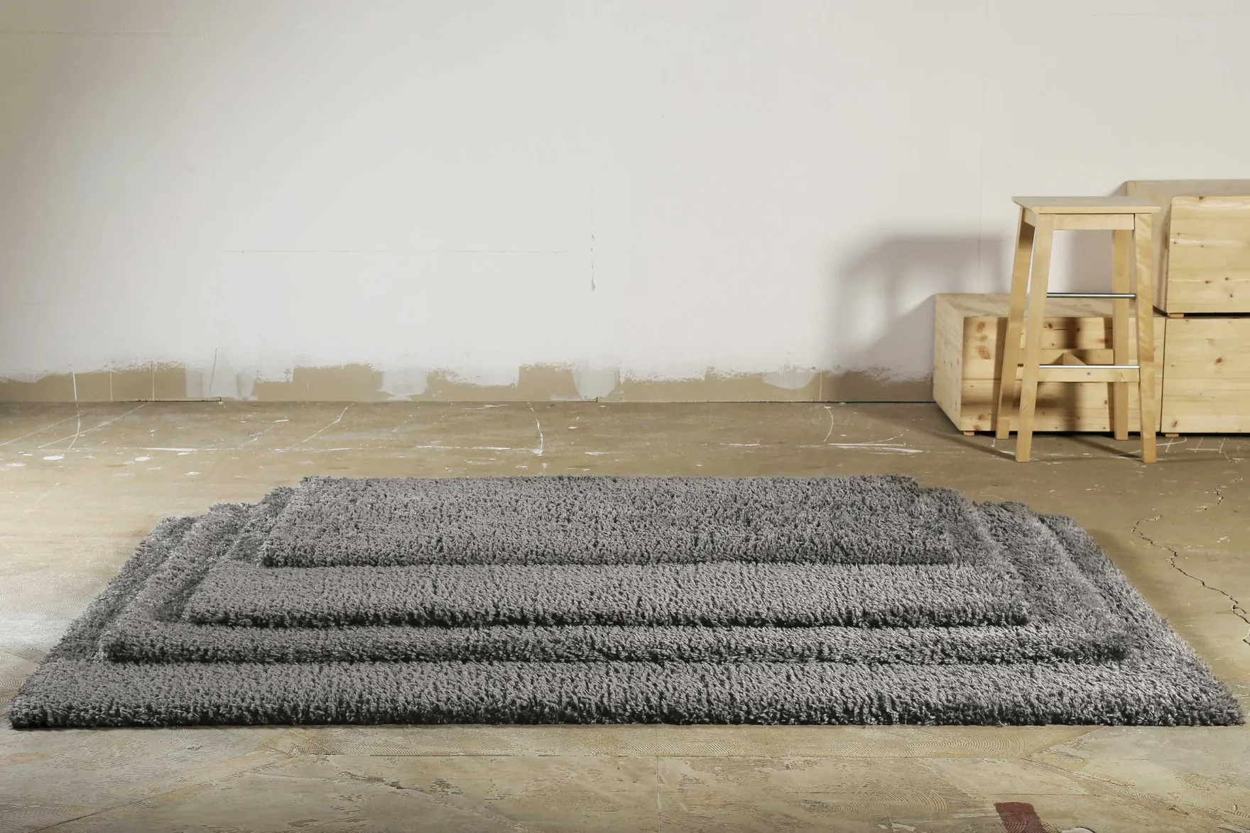 Teppich Grau Hochflor sehr kuschelig & flauschig "Parma" Homie Living