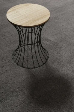 Teppich Grau Kurzflor aus Wolle