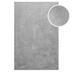 Teppich Grau Kurzflor weich & soft