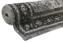 Teppich Grau Schwarz Blau Kurzflor "Oxford" WECONhome