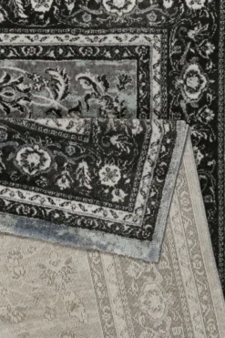 Teppich Grau Schwarz Blau Kurzflor "Oxford" WECONhome