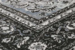 Teppich Grau Schwarz Blau Kurzflor 