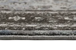 Teppich Grau Schwarz Blau Kurzflor 