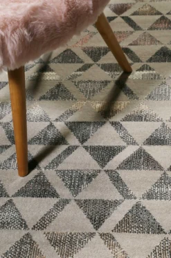 Teppich Grau Schwarz Rosa Kurzflor "Pearl 2.0" WECONhome