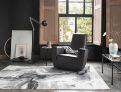 Teppich Grau Silber Kurzflor "Voyage" WECONhome