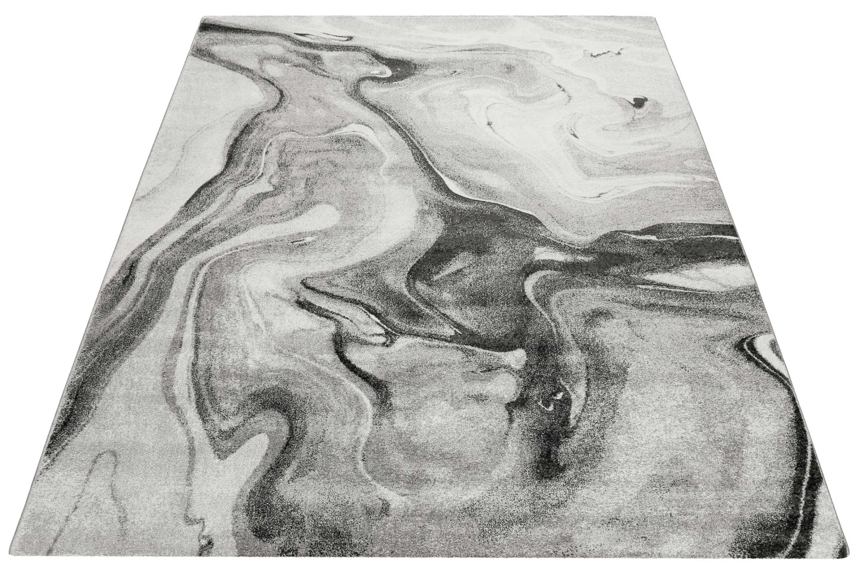 Teppich Grau Silber Kurzflor "Voyage" WECONhome
