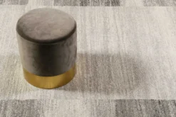 Teppich Grau Silber Kurzflor