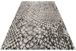 Teppich Grau Silber Kurzflor