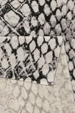 Teppich Grau Silber Kurzflor