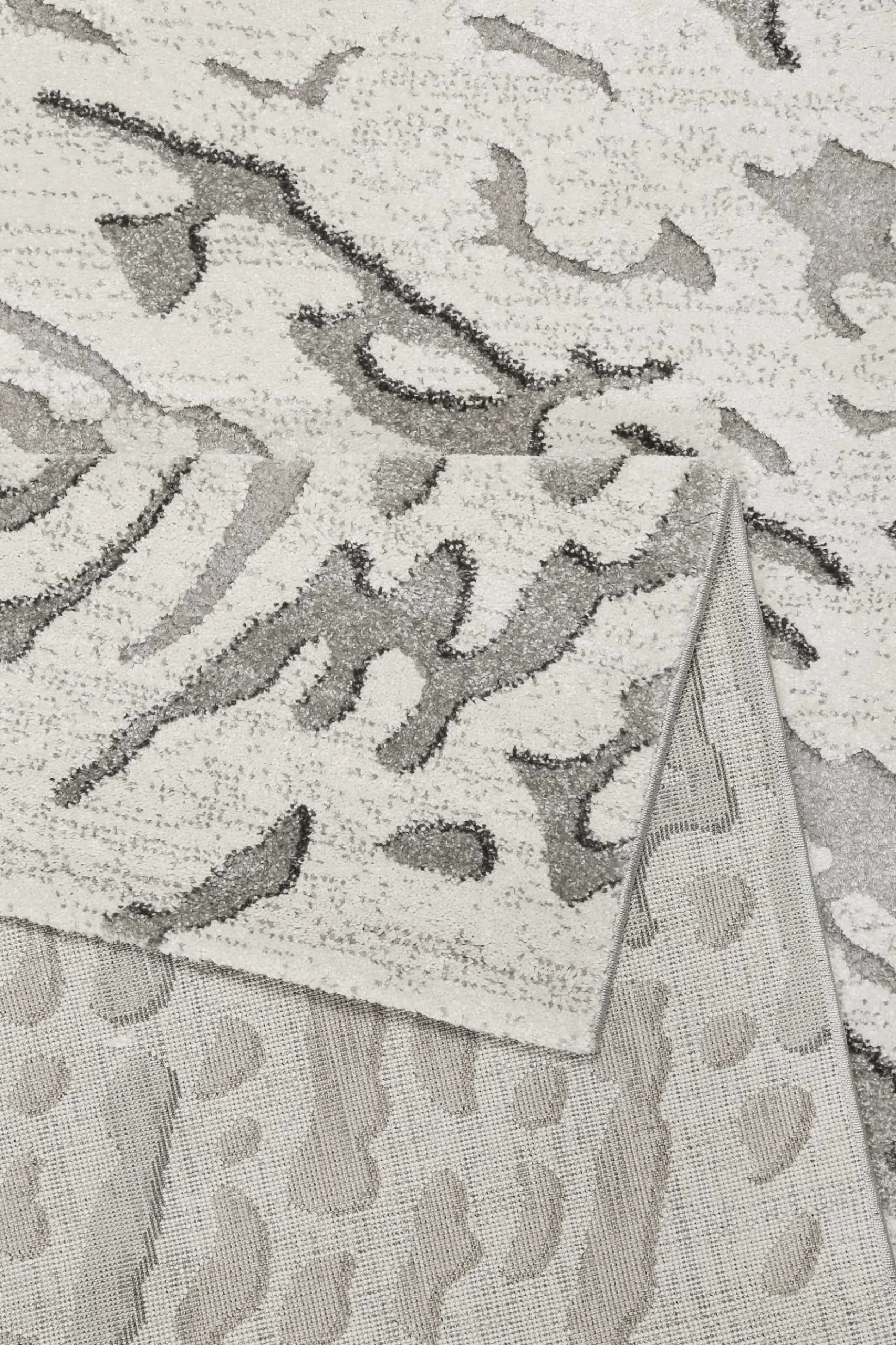 Teppich Grau Silber Kurzflor "Forest" WECONhome