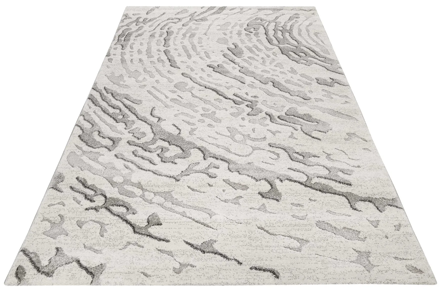 Teppich Grau Silber Kurzflor "Forest" WECONhome