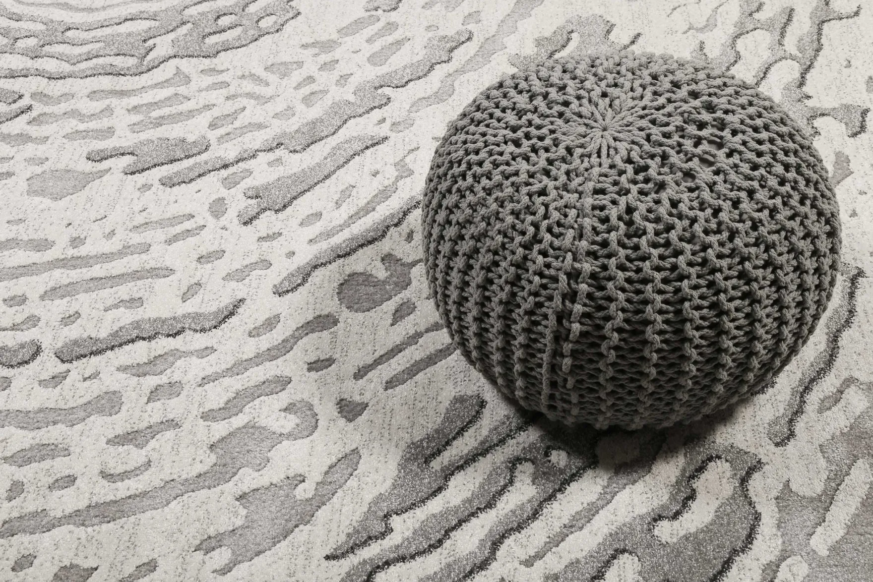 Teppich Grau Silber Kurzflor "Forest" WECONhome