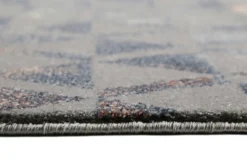 Teppich Grau Taupe Rosa Kurzflor 