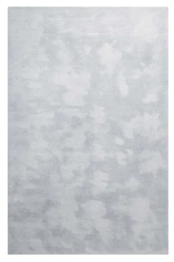 Teppich Hellgrau Blau Hochflor