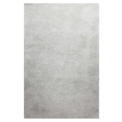 Teppich Hellgrau Creme meliert Hochflor "Pisa" Homie Living