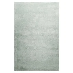 Teppich Hellgrau Grün Hochflor "Pisa" Homie Living