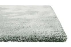 Teppich Hellgrau Grün Hochflor 