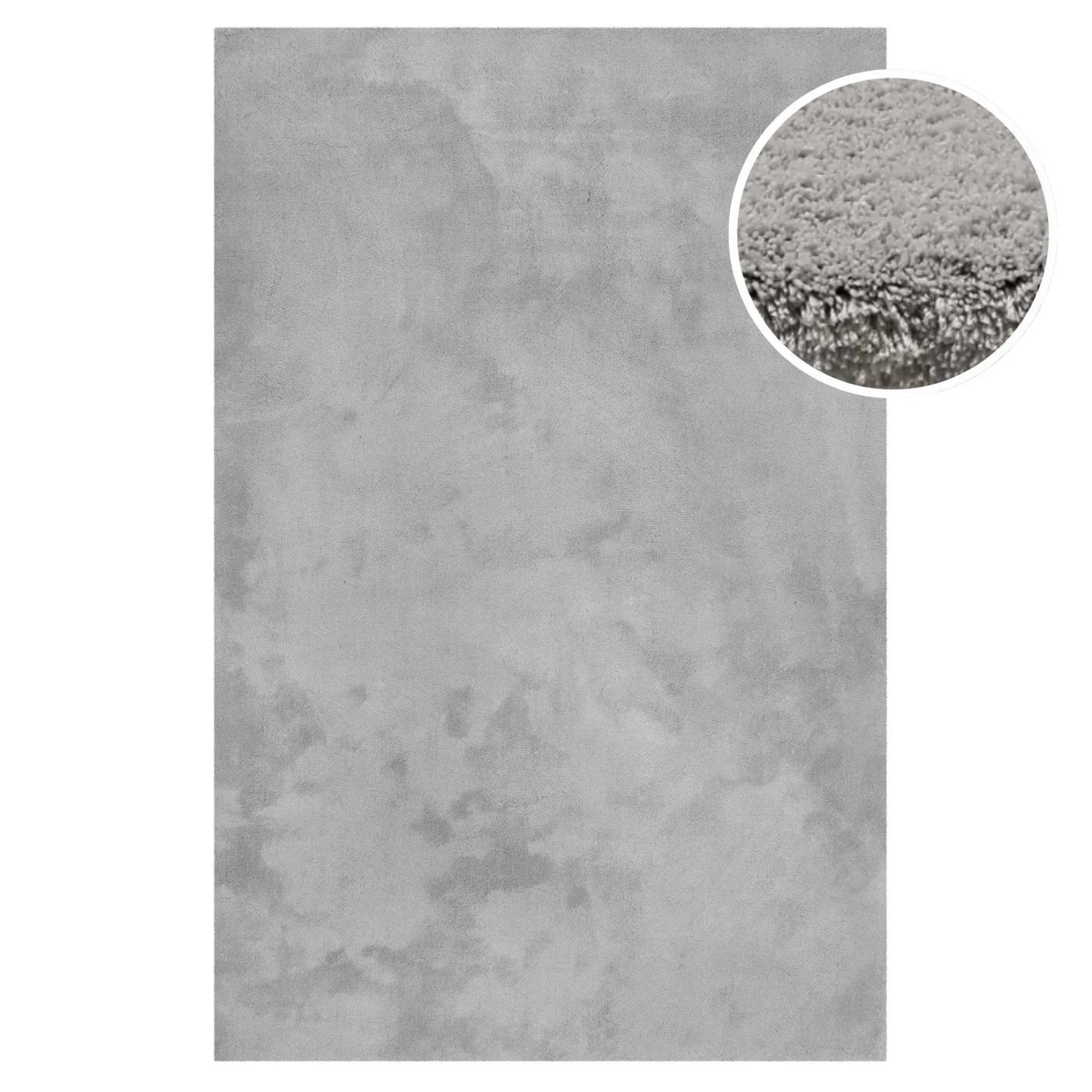 Teppich Hellgrau Hochflor "Vanessa" WECONhome Basics