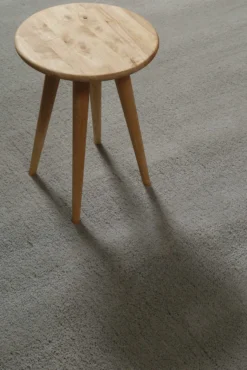 Teppich Hellgrau Kurzflor aus Wolle 