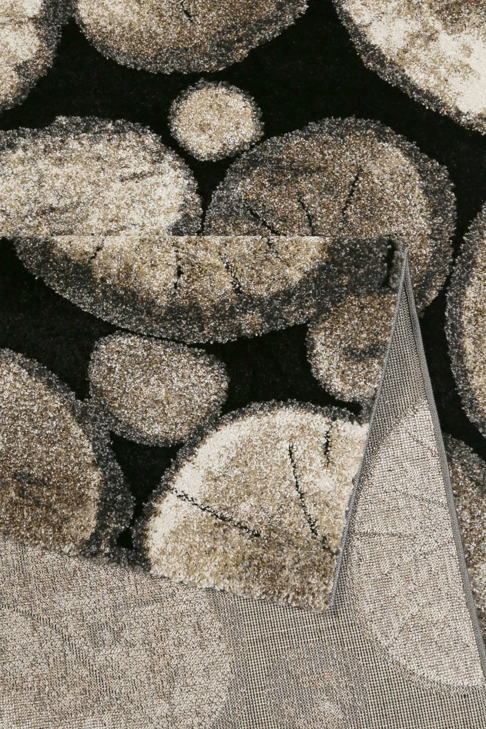 Teppich Holzbraun Schwarz Kurzflor "Logs" WECONhome