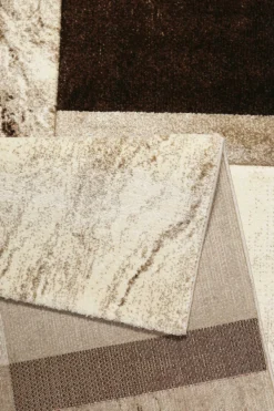 Teppich Kurzflor Beige Braun