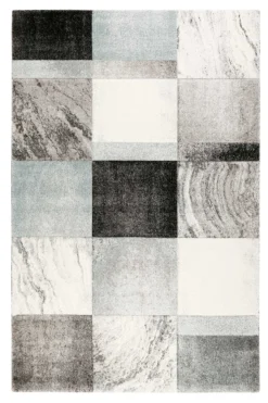 Teppich Kurzflor Grau Silber Blau "Mirage" WECONhome