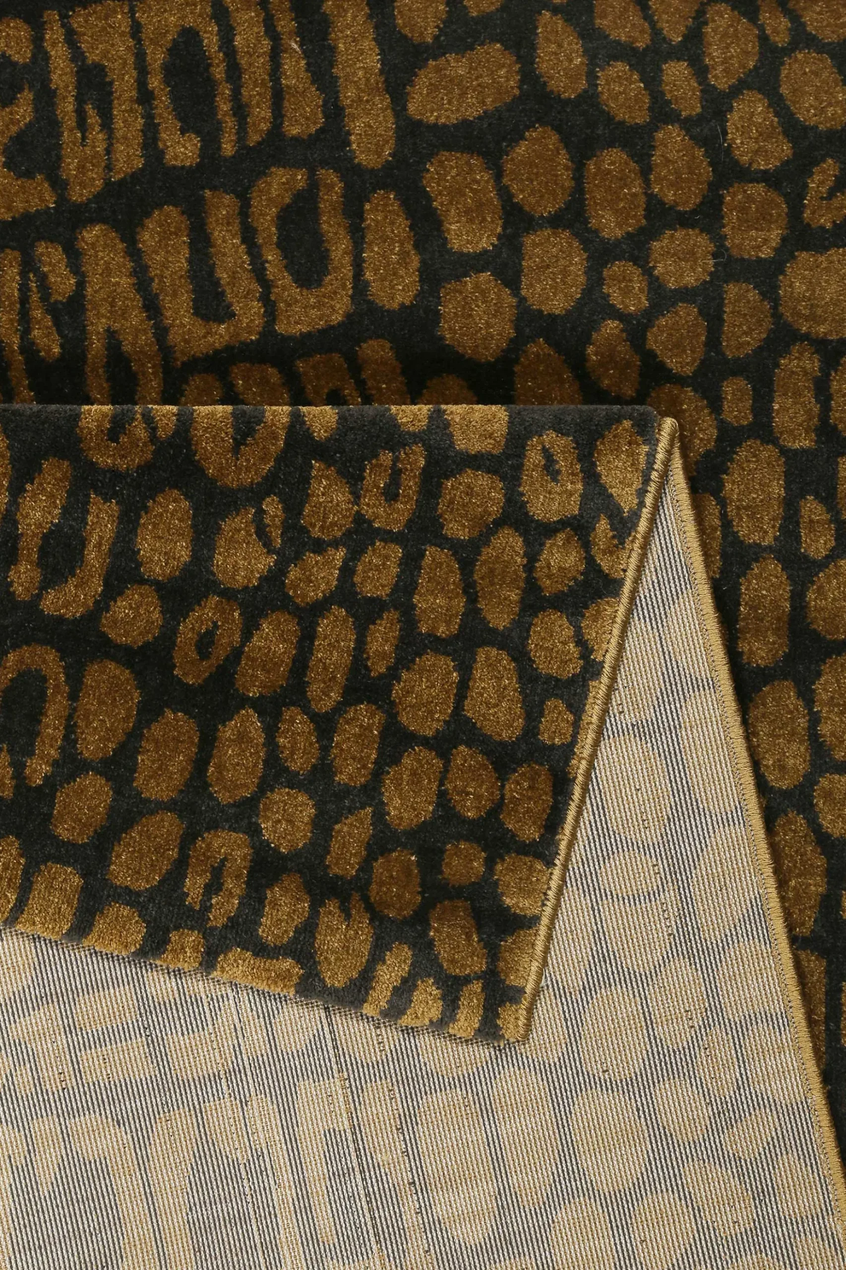 Teppich Messing Braun Kurzflor "Croco" WECONhome