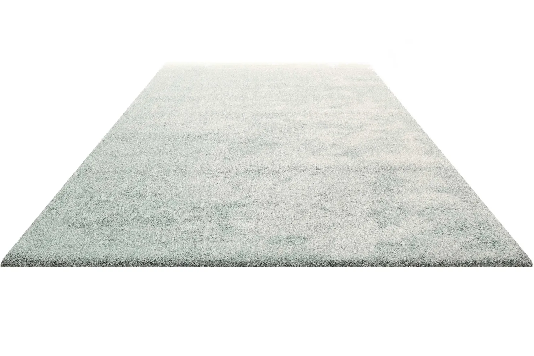 Teppich Mintgrün Beige meliert Hochflor "Sienna" Homie Living