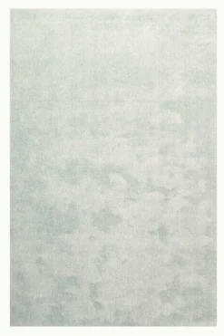 Teppich Mintgrün Beige meliert Hochflor