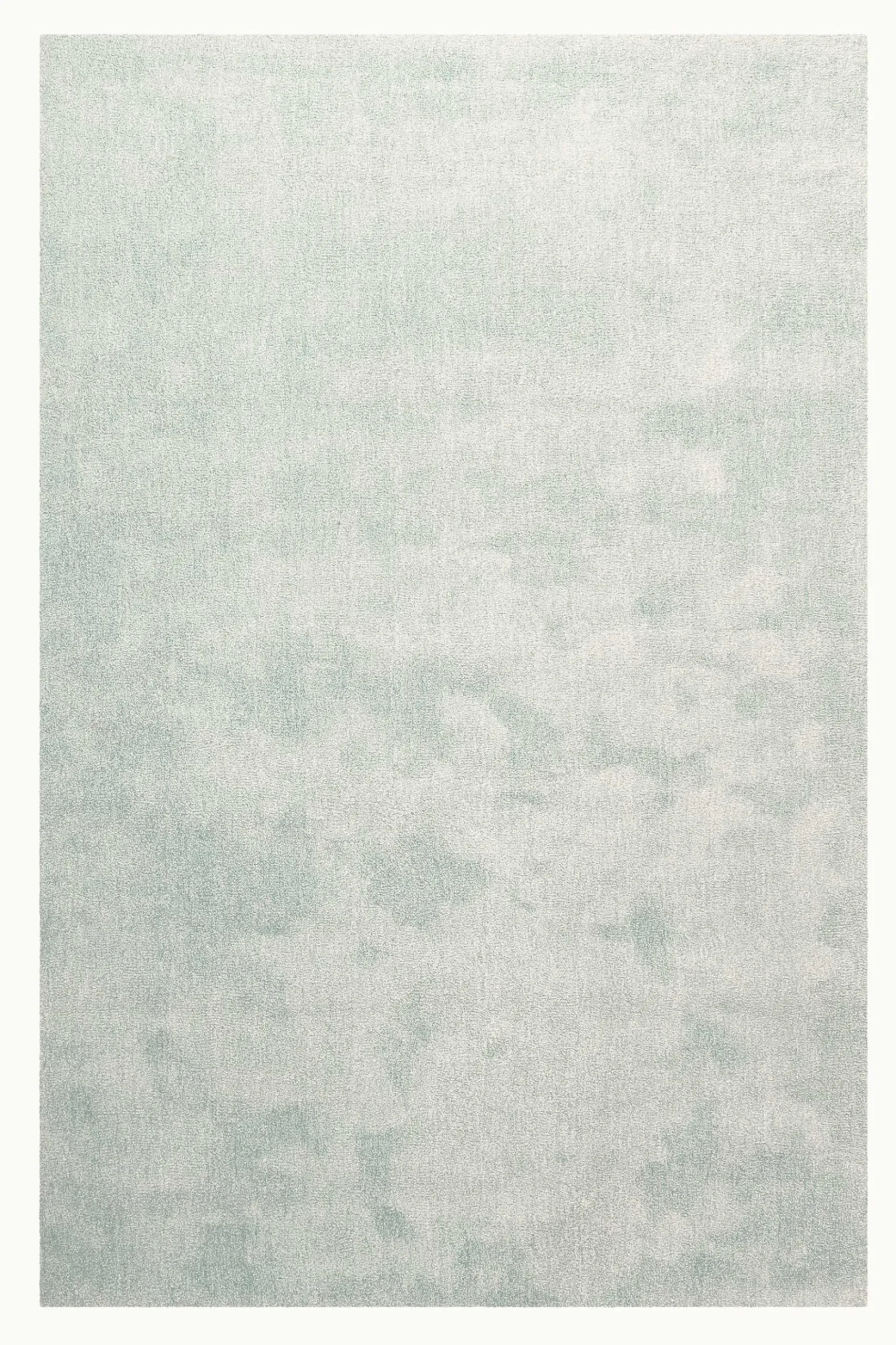 Teppich Mintgrün Beige meliert Hochflor "Sienna" Homie Living