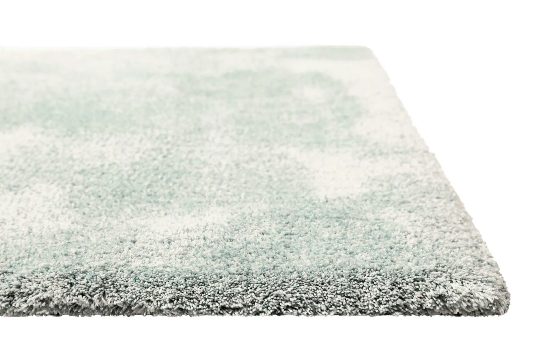 Teppich Mintgrün Beige meliert Hochflor "Sienna" Homie Living