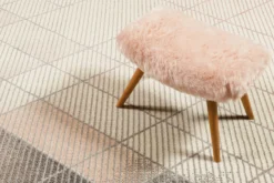 Teppich Rosa Creme Grau Kurzflor "Velvet Walk" Wecon Home