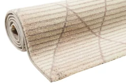 Teppich Rosa Creme Grau Kurzflor 