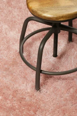 Teppich Rosa glänzend Hochflor 