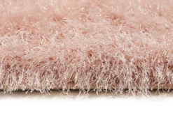 Teppich Rosa glänzend Hochflor 