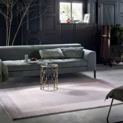 Teppich Rosa Grau Kurzflor "Velvet Flow" WECONhome