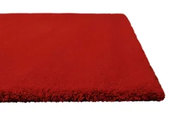 Teppich Rot Kurzflor aus Wolle
