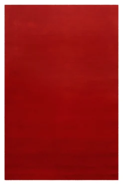 Teppich Rot Kurzflor aus Wolle