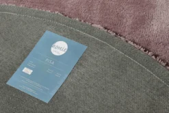 Teppich Rund Altrosa Flieder Hochflor "Pisa" Homie Living