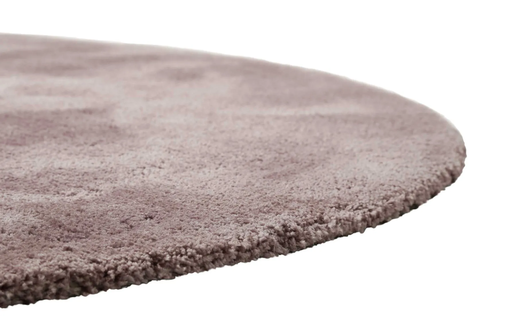 Teppich Rund Altrosa Flieder Hochflor "Pisa" Homie Living