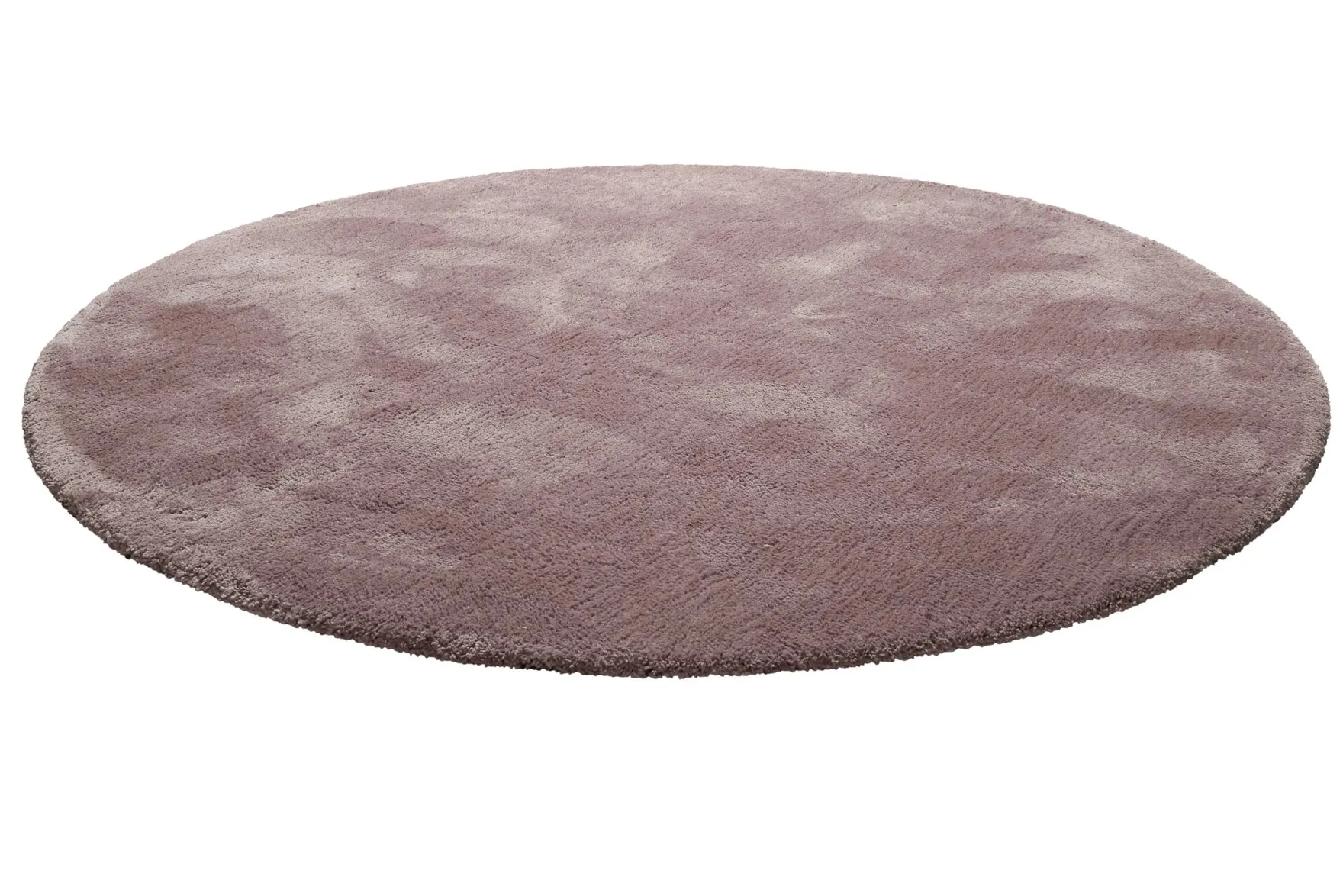 Teppich Rund Altrosa Flieder Hochflor "Pisa" Homie Living