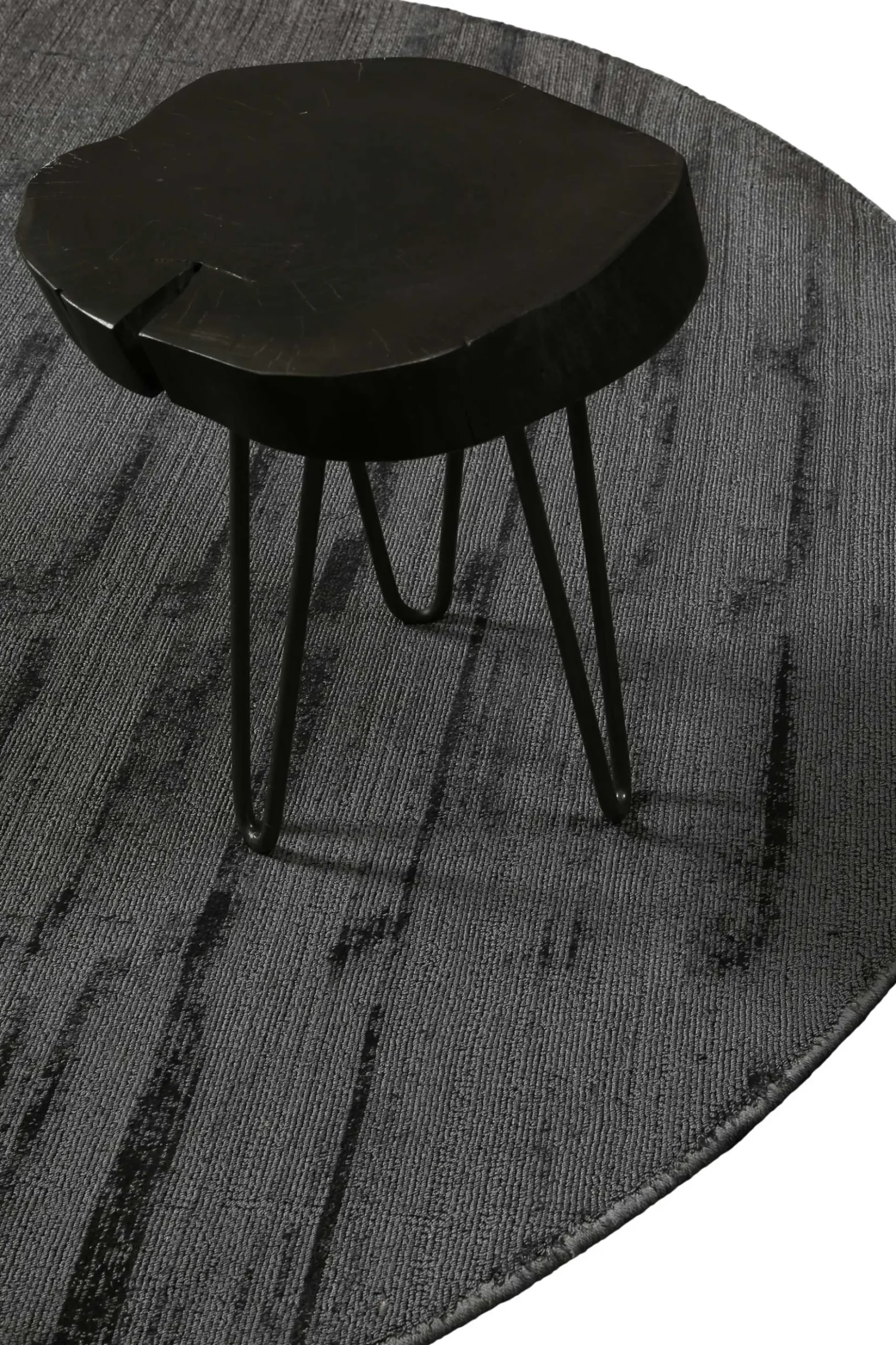 Teppich Rund Anthrazit "Emma" WECONhome Basics