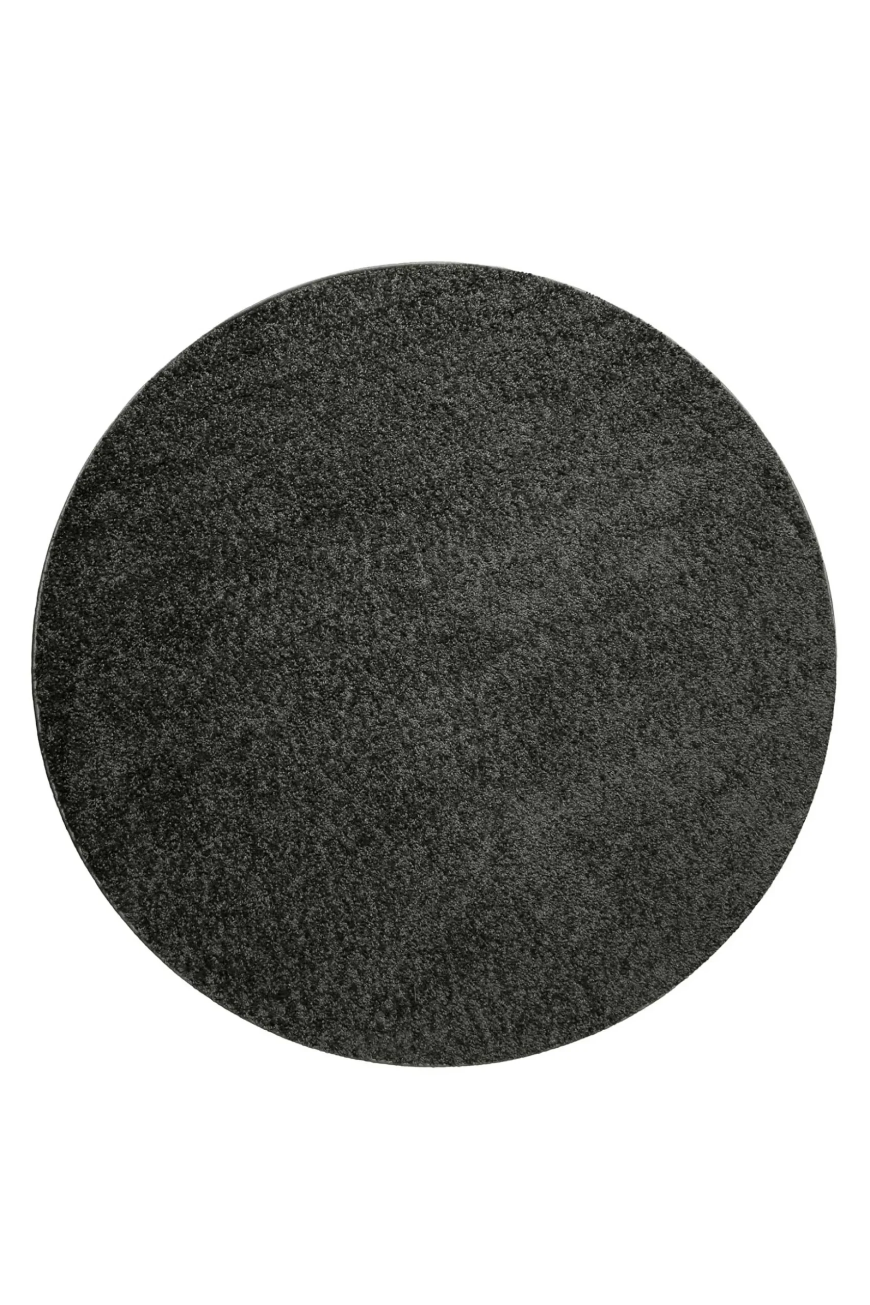Teppich Rund Anthrazit Hochflor "Greta" WECONhome Basics