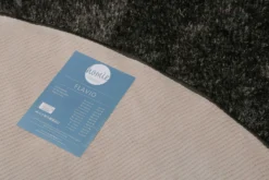 Teppich Rund Anthrazit Hochflor "Flavio" Homie Living