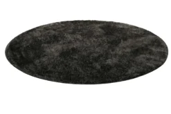 Teppich Rund Anthrazit Hochflor 