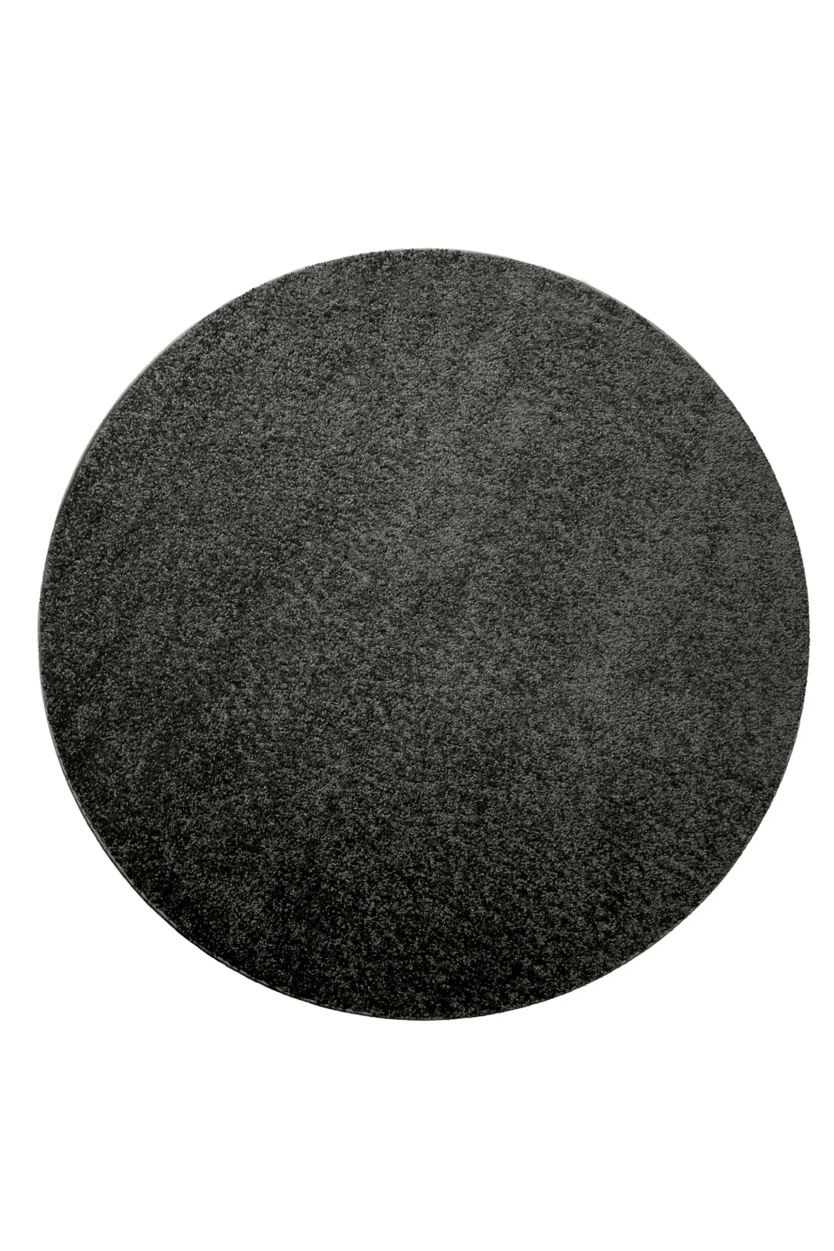 Teppich Rund Anthrazit Hochflor "Gino"Homie Living