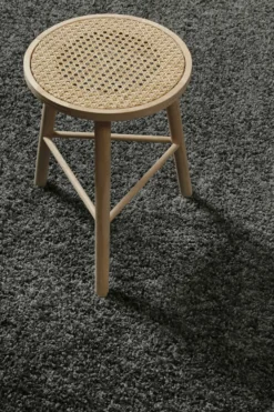 Teppich Rund Anthrazit Hochflor "Gino"Homie Living
