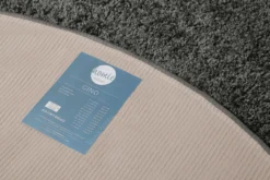 Teppich Rund Anthrazit Hochflor
